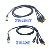 New Practical E-Bike Motor Cable 130X Throttle Rubber UART/CAN Protocol 1T4 Wire About 60g Brake Display Connector