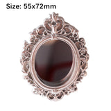 5Pcs Miniature European Frame Victorian Baroque Wall Mirror For 1/12 Dollhouse Bedroom
