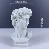 1pc David Sculpture Resin Portrait Figure Crafts,Creative Pen Holder Home Decoration Ornaments ,Imitation Gypsum Vase, Photography Anniversary Birthday Dating Atmosphere Decor, Table Living Room Table Decor,weddings Decor