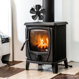 1pc 5 Blades Heat Powered Wood Stove Fan Large Air Volume Fireplace Fan Log Wood Burner Eco-Fan Quiet Home Efficient Heat Distribution Lucky Fireplace Fan  Non Electric Fan For Wood, Thermoelectric Fan Halloween Christmas Gift Fall Winter Essential