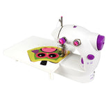 Istudio Household Mini Hand Sewing hine Manual Portable 2-Speed with Extension Table