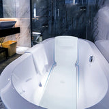 Non Slip BathTub Mat Suction Cup Bath Tub Pillow Long SPA Pillows Neck Cushion Hangable Bathroom Accessories
