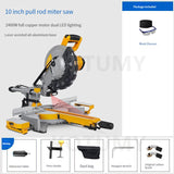 220V 10 Inch Multifunctional Electric Saw Household 45 Degree High-Precision Woodworking Cutting Miter Sawing Aluminum hine