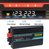 Pure Sine Wave DC 12V 24V 48V To AC 220V 4000W 5000W Solar Power Frequency Converter 50hz Car Inverter Transformer