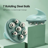 Handheld Roller Magnetic Bead Massager Meridian Brush Soft Belly Full Body Muscle Relaxation Portable