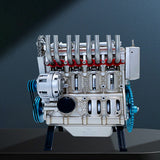 DM113 Car Engine Assembly Kit Full Metal 4 Cylinder Building Science Educational Toys