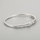 Women's Light Luxury Niche Love Center Diamond Silver Bracelet