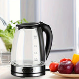 1PC Glass Electric Tea Kettle, Water Boiler & Heater, 1 Liter, 1500 Watts For Fast Boiling