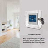 1 Set Universal Thermostat Lock Box With Key Clear Thermostat Cover For Thermostat On Wall Clear Thermostat Lock Box