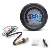 2 in 1 Meter 52MM Narrowband Digital Air Fuel Ratio Gauge Kit 12 V Volmeter with O2 Oxygen Sensor Car Modification