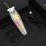 RESUXI LH-210 Professional Transparent Style Detail Trimmer with 1200mAh Battery Rechargeable Hair Clipper for Men