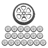 Plastic Roll 2mm Dia Shaft Car Truck Model Toys Wheel 20mmx6mm 20Pcs