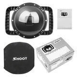 Useful Dual Handheld Dome Port Waterproof Diving Housing Case Cover With Trigger For DJI Action Camera Lens Accessories
