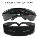 Electronic Futuristic Eyewear LED Prop For Party Bar Festival Performance Light Up Visor Luminous Glasses Bluetooth