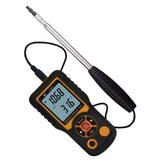 HT-9830 1 Set Digital LCD Hot Wire Anemometer Handheld Wind Speed Gauge Meter Measure Anemometer EU Plug for Ventilation Ducts