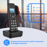 Cordless Phone Caller ID/Call Waiting 1.6 inch Backlight LCD 3 es Screen Display Rechargeable Batteries Support 16 Languages
