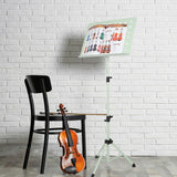 Metal Music Sheet Stand with Tripod Base - Sturdy Orchestral Book Holder for Instrumental Performance & Band Travel
