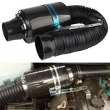 Fiber Box Car Air Filter Feed Enclosed Intake Induction Pipe Hose Universal Accessories Inlet/Outlet 76mm/3inch
