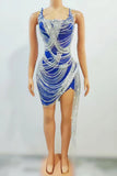 Sexy Luxury Shining Elegant Evening Dress Performance Annual Meeting