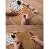 12 Pcs Vintage Kraft European Style for Writing Letter Paper Stationery, Number 3