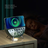1 Set Powerful Speaker Night Light Music Listening Multi-purpose Bluetooth-compatible 5.1 Alarm Clock Wireless Phone Charger Sound Box Home Supply