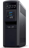 CP1500PFCLCD PFC Sinewave UPS System, 1500VA/1000W, 12 Outlets, AVR, Mini Tower,Black