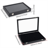 Badge Storage Transparent Dustproof Brooch Box Stand, Jewelry Medal Collection Display Frame, L