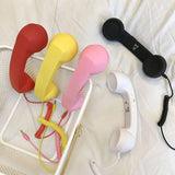 Retro Mobile Receiver Vintage Style 3.5MM Phone Handset with Adjustable Volume And Microphone Calls for Communication