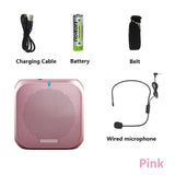Rolton K400 Voice Amplifier Megaphone Booster 4 Colors Portable Wired Mini Audio Speaker FM Radio MP3 Teacher Training
