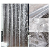 1PC with Hooks PVC Waterproof Mildew Resistant Antibacterial 3D White Semi Transparent Pebble Shower Curtain