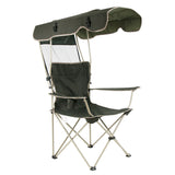 Portable Folding Canopy Shade Beach Camping Lawn Chair For Outside Activities With Anti-Slip Foot Pad