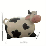 1pc Cow Design Tissue Box, Tissue Box Cover, Napkin Dispenser Container, Ceramic Tissue Holder, Creative Tissue Storage Box For Bathroom Living Room, Home Decor, Bathroom Accessories