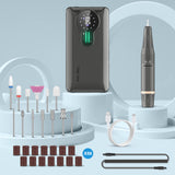 Nail drill professional, portable nail drill 35000 rpm, 20+ Hours Battery Life Portable Electric Nail File Kit