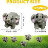 25/100Pcs Resin Miniature Kawaii Mini Cow Animals Micro Fairy Figurines Home Garden Decoration