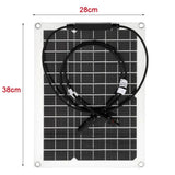 30W-600W Flexible Panel 12V Battery Charger Dual USB With 10A-100A Controller Solar Cells Power Bank for Phone Car Yacht