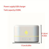 1pc, Aroma Diffuser, Simulation Flame Essential Oil Aroma Diffuser Desktop Mini Air Humidifier