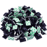 100Pcs Adhesive Clips Management Wire Clamps Cable Tie Holder for Car, Office and Home