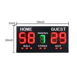 Digital with Remote Professional Score Inning Ball Strike Out LED Baseball Scoreboard for Compeon Fence
