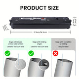 1 Set Vacuum Sealing Machine For Food Saving, Food Vacuum Sealing Machine Automatic Air Sealing System For Food Storage