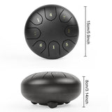Tongue Drum 6 Inch 8 Tone Mini Ethereal Children Steel Hand Drums Yoga Meditation Professional Percussion Instruments Gift