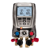 Testo 570-2 Digital Manifold Gauge Meter Kit 4Valves with 2Clamps Refrigeration Pressure Gauge DataStorage Internal Vacuum Sesor