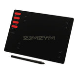 Drawing 7.6 x 5.63 Inch Graphics Tablet with Battery-Free Pen and 8192 Professional Levels Pressure, 2 OTG Adapter