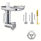 1pc, Food Grinder Attachments For KitchenAid Stand Mixers, Meat Grinder, Sausage Stuffer, Perfect Attachment For KitchenAid Mixers, Silvery(Machine/Mixer Not Included) Kitchen Stuff Clearance Kitchen Accessories Baking Supplies Clearance