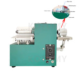 220V Double Head Leather Strip Cutter Belt Strap Cutting With Edge Folding Laminating hine Slicer