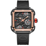 Luxury Men's Watch ONOLA Fahion Hollow Full Automatic  Watches Men Silicone Tape Waterproof Wristwatch Clock