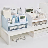 Desktop Storage Box Exquisite Craft Space-saving Smooth Surface Makeup Organizer Student Drawer