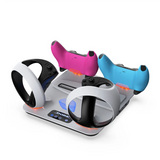 DOBE FOMIS ELECTRONICS for PS5 Game Console Cooling Base Portable PSVR2/PS5 Handle with Light Charging Base+Storage Rack Set