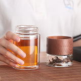 200ml Holder Glass Double Layer Cup Infuser Tumbler Drinkware Water Bottle With Tea Filter