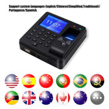 Access Control Attendance hine Fingerprint/Password/ID Card Recognition Time Clock with 2.4 Inch Display Screen