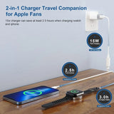Apple Watch Quick Charger, 2-in-1, Updated, USB C, iPhone, 15W